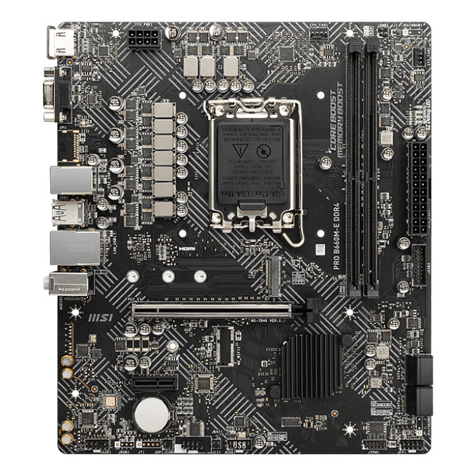 Carte mère MSI PRO B660M-E DDR4 Socket 1700 (Intel B660 Express) mATX, informatique ile de la Réunion 974